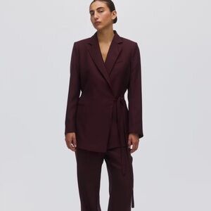 Burgundy Wrap  Women's Blazer